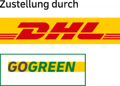 DHL Go Green Logo "Zustellung durch"