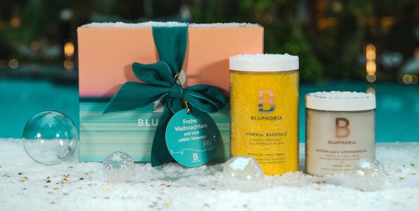 Verwöhn-Momente schenken Bluphoria Geschenkbox mit Produkten