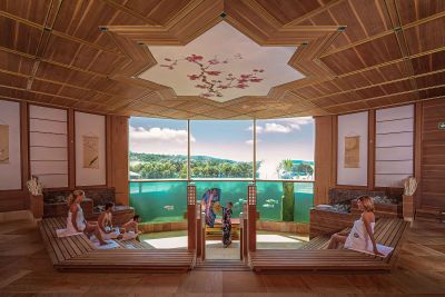 Asiatisch gestaltete Sauna in der Thermen 6 Badewelt Sinsheim