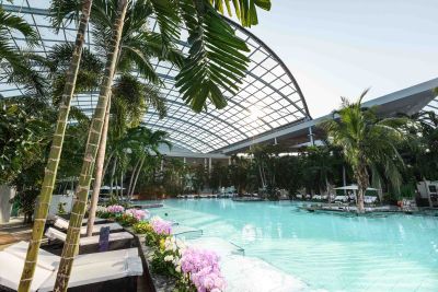 Große Lagune im Palmenparadies der Thermen und Badewelt Sinsheim