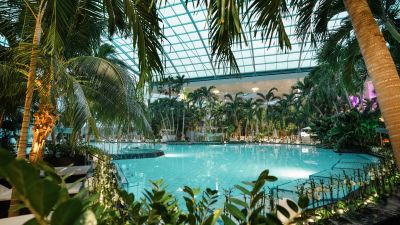 Große Lagune im Palmenparadies der Thermen und Badewelt Sinsheim