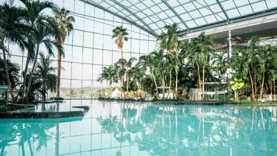 Große Lagune im Palmenparadies der Thermen und Badewelt Sinsheim